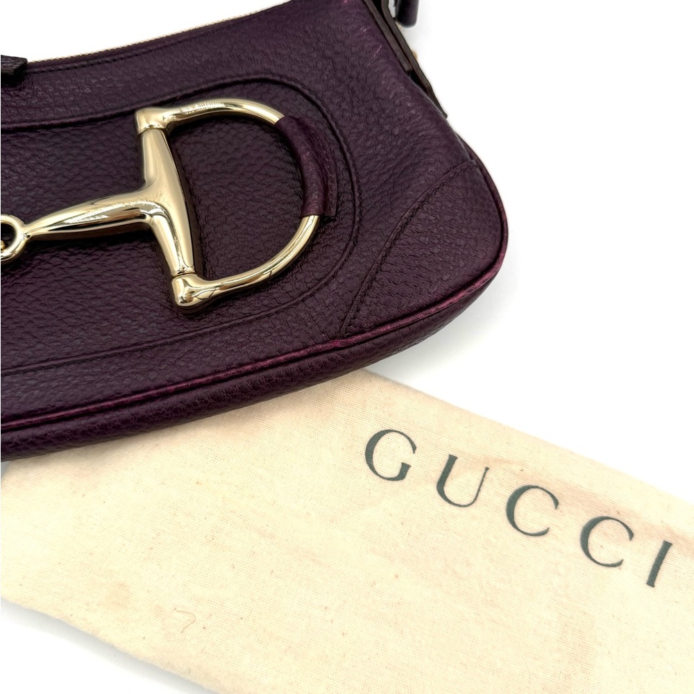 Gucci Purple Hasler Horsebit Shoulder Bag - Picture 11 of 11